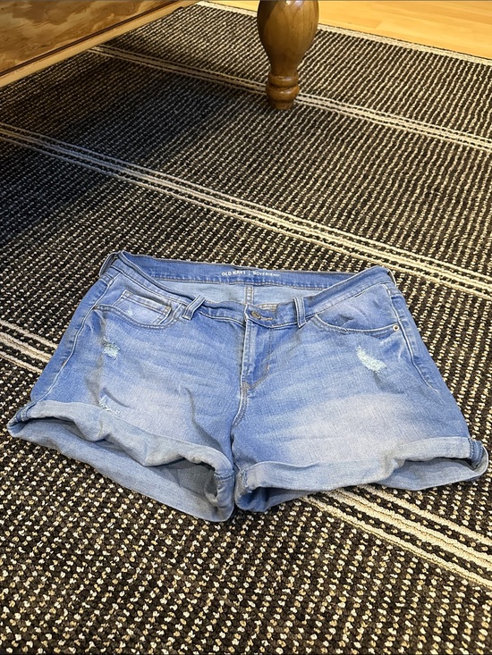Old Navy Pants - Old Navy Light Blue Rolled Cuff Denim Shorts